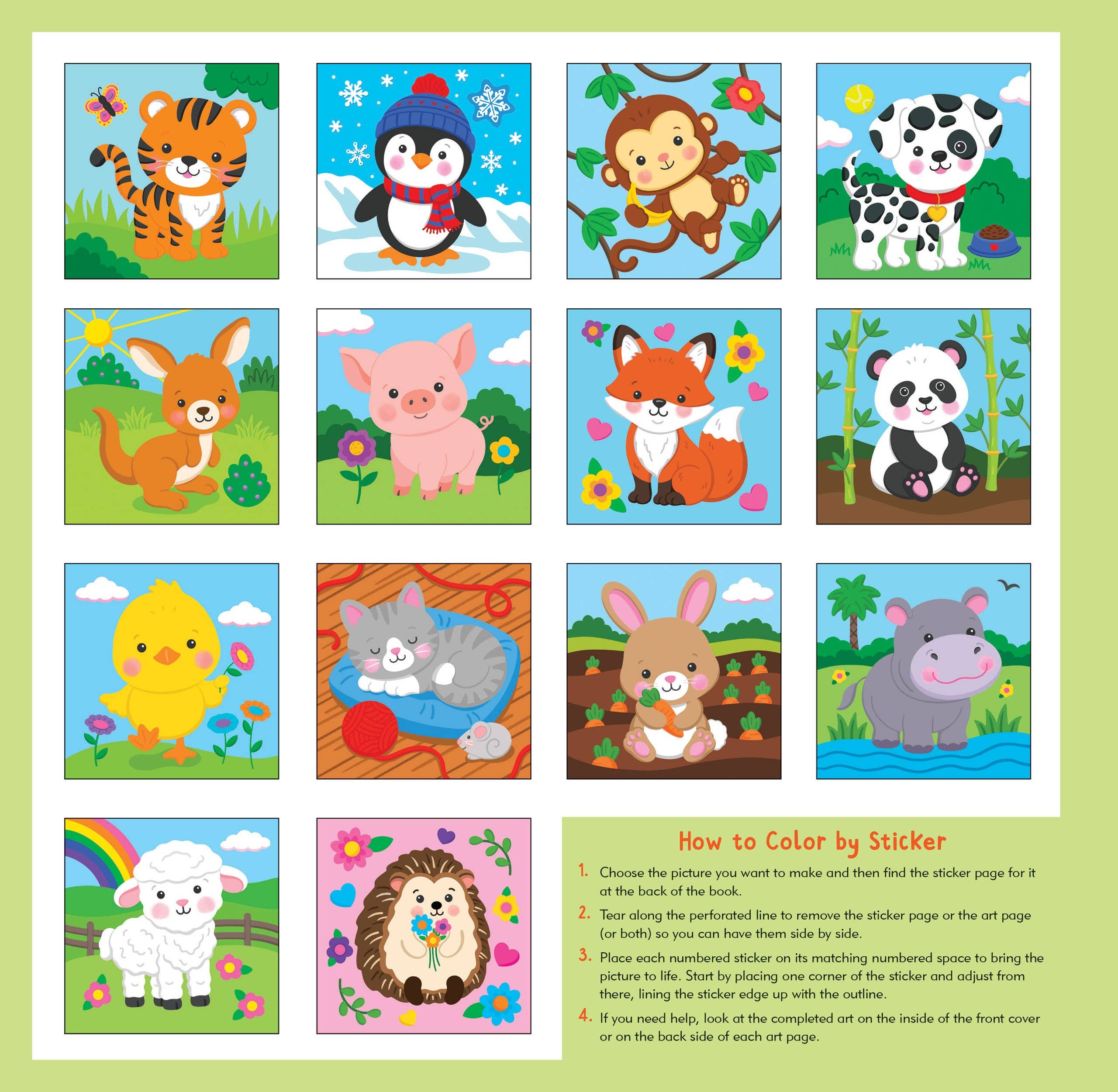 My First Color-by-Sticker Book Baby Animals | Kids Activity Book