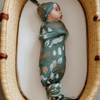 Atwood Woodland Knit Swaddle Blanket