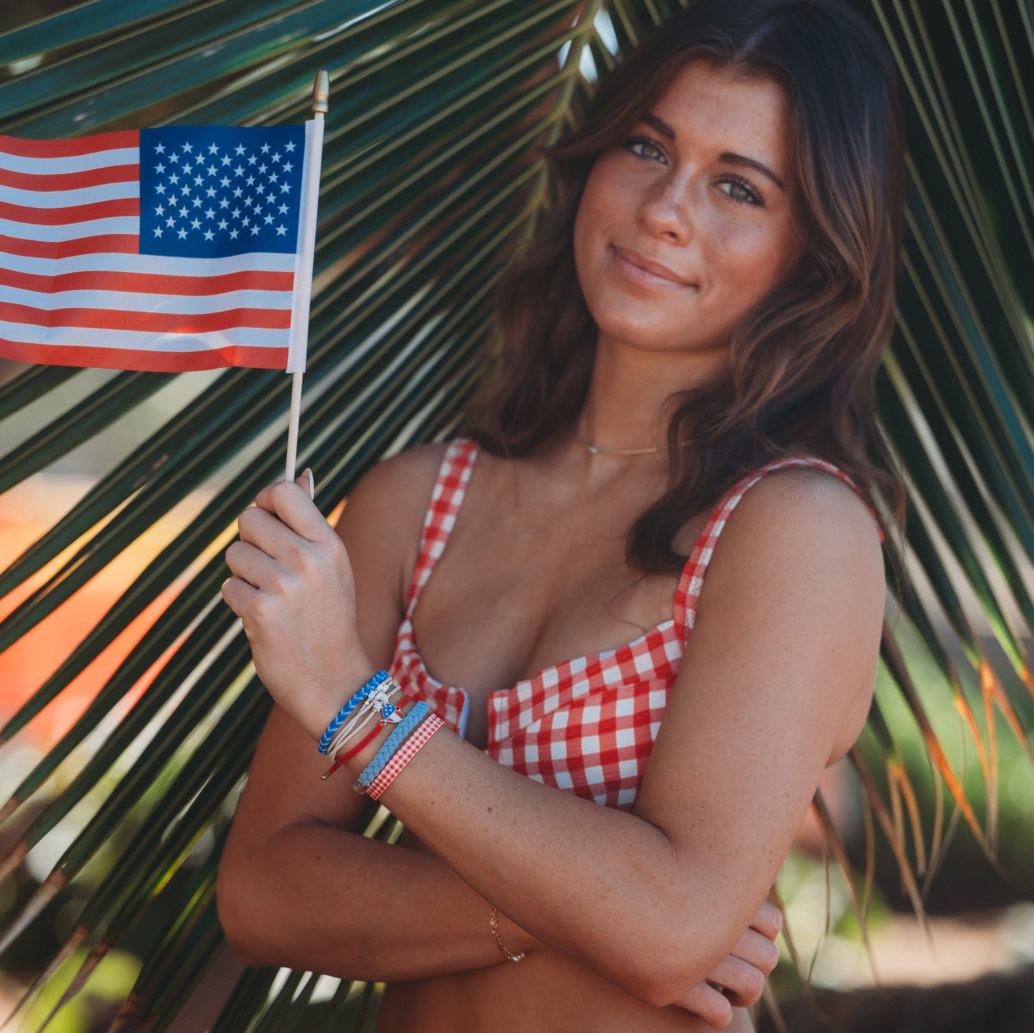 "Free" Patriotic Hair Tie Bracelets