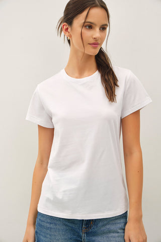 Cotton Jersey Crewneck T-Shirt - Off White