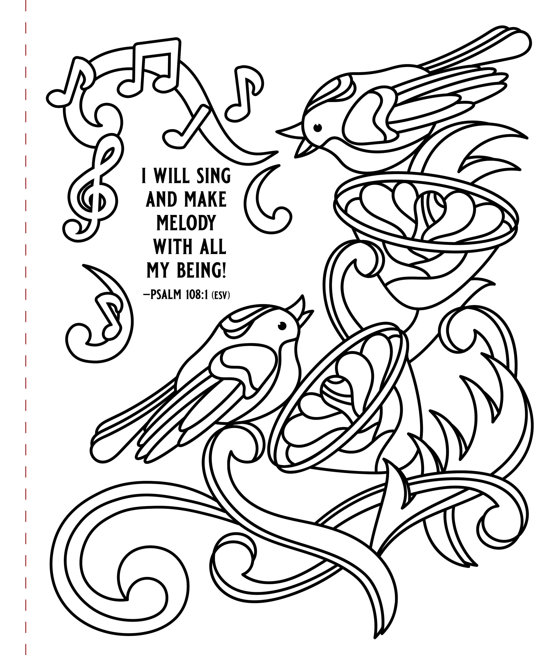Psalms Large Print Coloring Book - Psalms