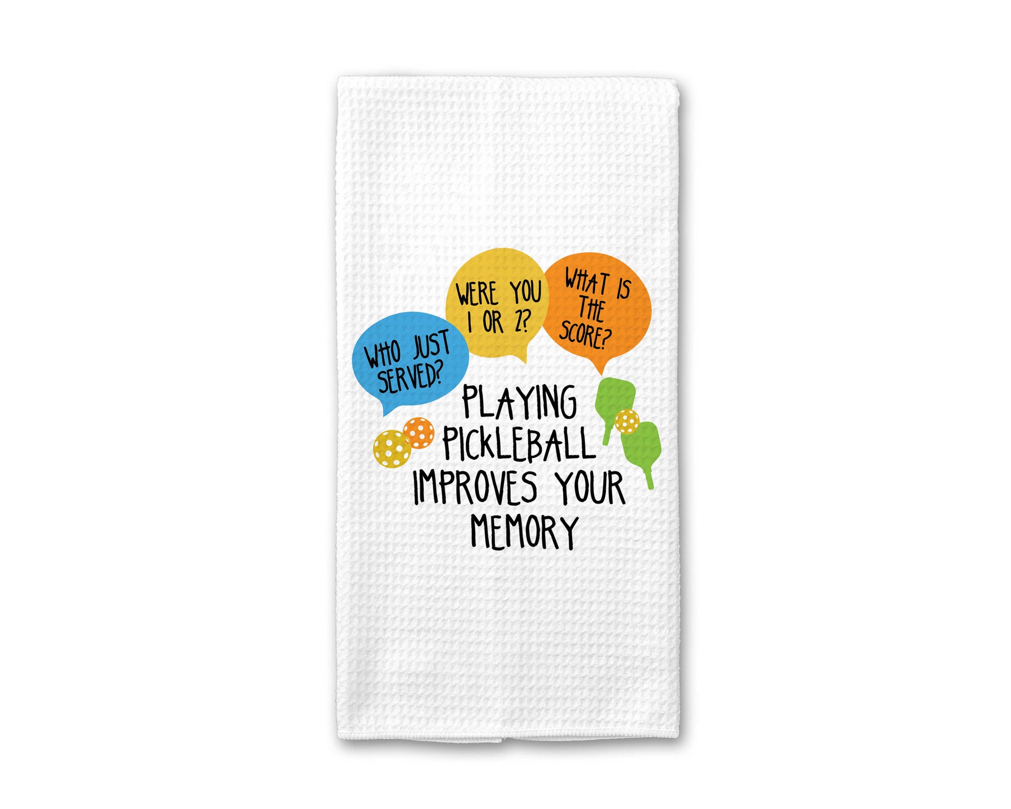 Pickleball Improves Memory Kitchen Towel