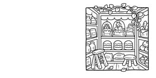 Cozy Café Coloring Book | 40 Café & Bakery Illustrations
