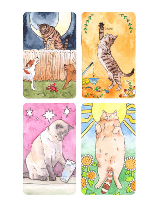 The Cat's Meow Sticker Book featuring over 100 colorful cat stickers illustrated by Megan Lynn Kott