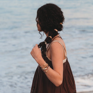 K'Lani Radiant Seashell Hair Tie Bracelet Set