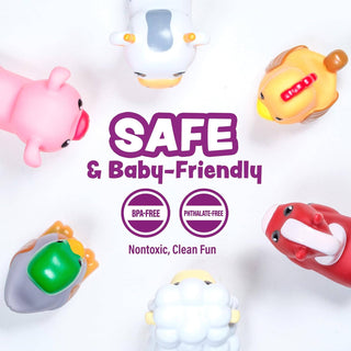 Tub Works Barnyard Mold-Free Bath Toys, 6-Pack