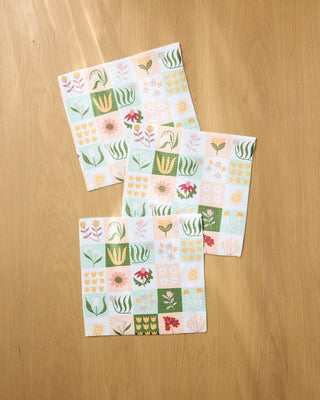 Geometry Patchwork Garden Dishcloth Set of 3