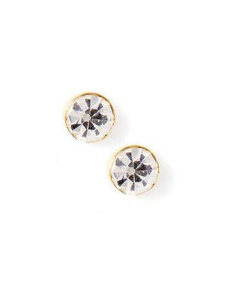 Juliet Clear CZ Screwback Stud Earrings – 5mm Gold Tone