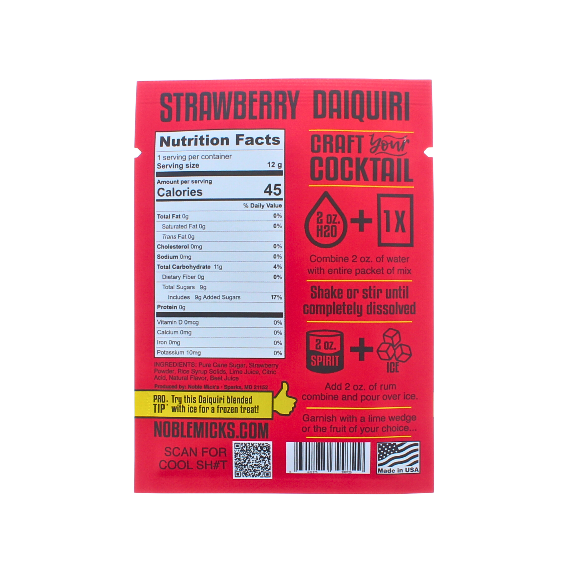 Strawberry Daiquiri Single Serve Craft Cocktail