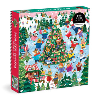 Winter Whirl 500-Piece Family Puzzle | Christmas Puzzle