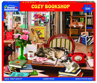 Cozy Bookshop 500-Piece Jigsaw Puzzle