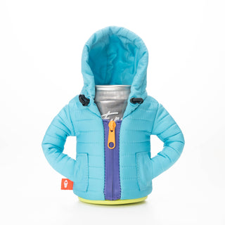The Alpine - Insulated 12 oz Can Sleeve - Blue Atoll