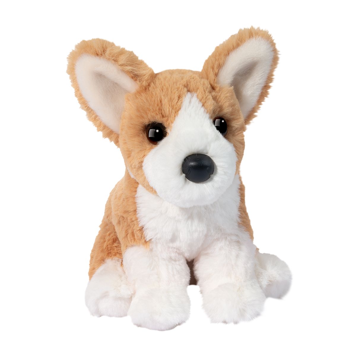 Cheekie the Mini Soft Corgi stuffed animal plush by Douglas with tan and white fur