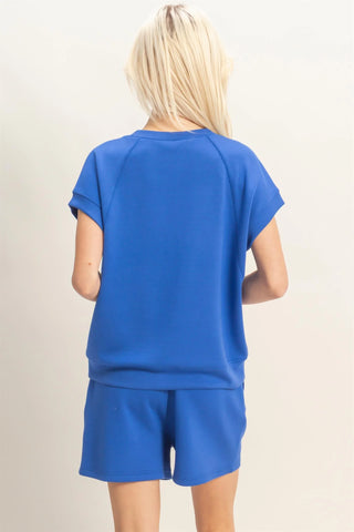 Crew Neck Sleeveless Top & Short Set