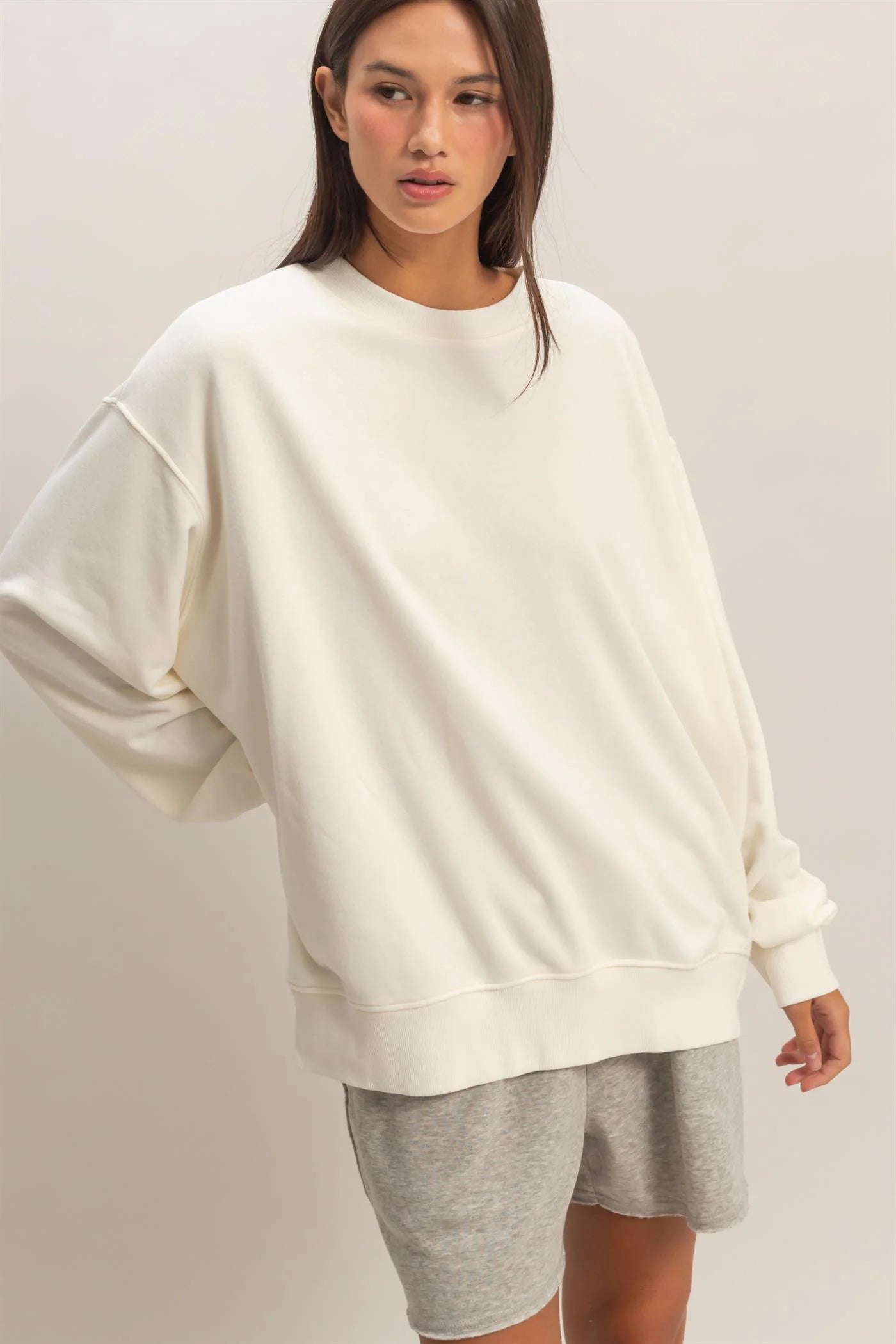Mineral Washed Crew Neck Sweatshirt