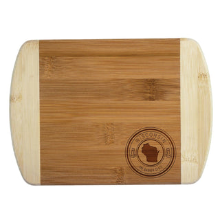 Wisconsin State Stamp 8-Inch Bamboo Cutting Board