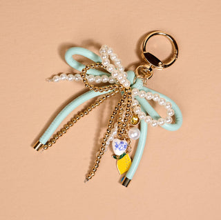 Layered Bows Bag Charm–Limoncello Love
