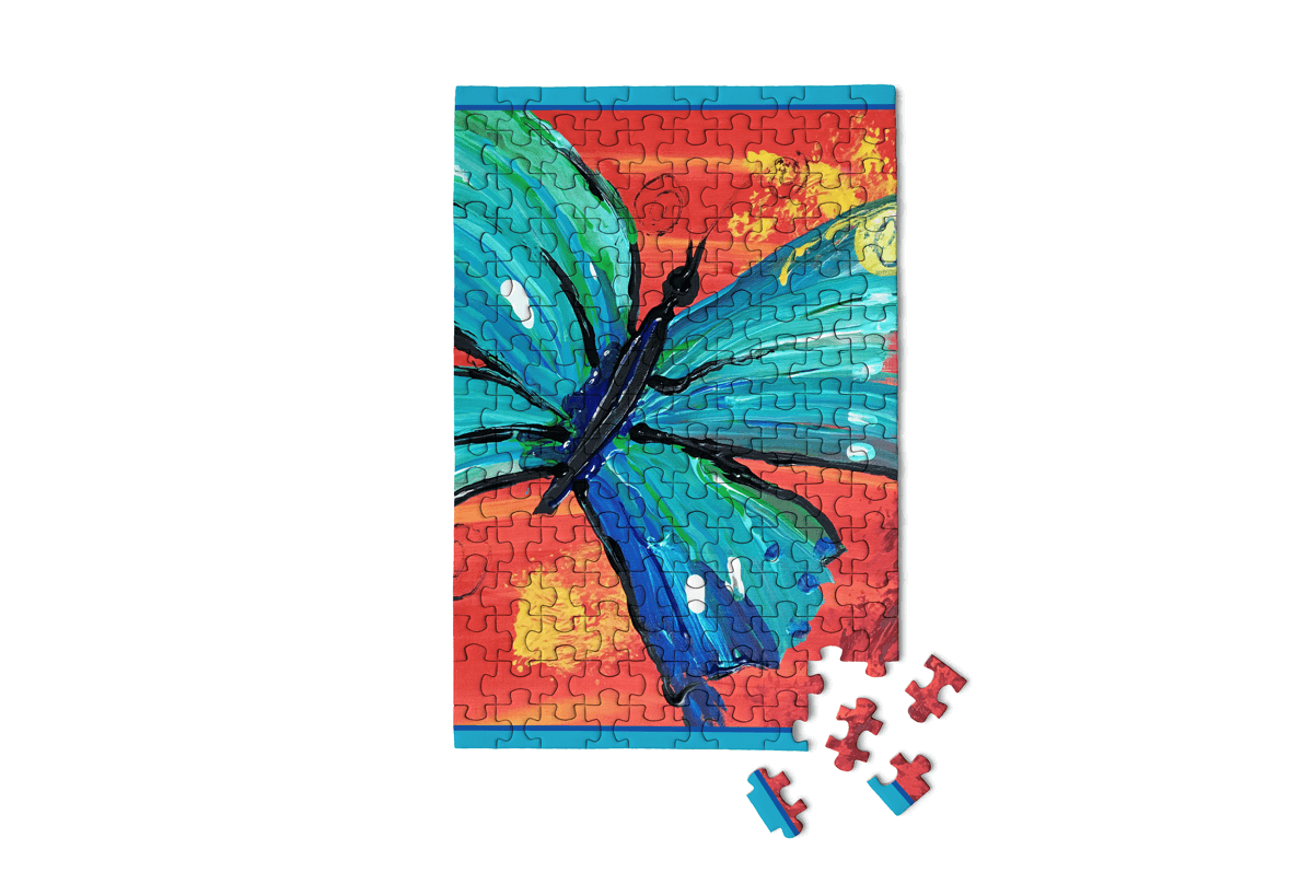 Yellow Butterfly Mini Jigsaw Puzzle