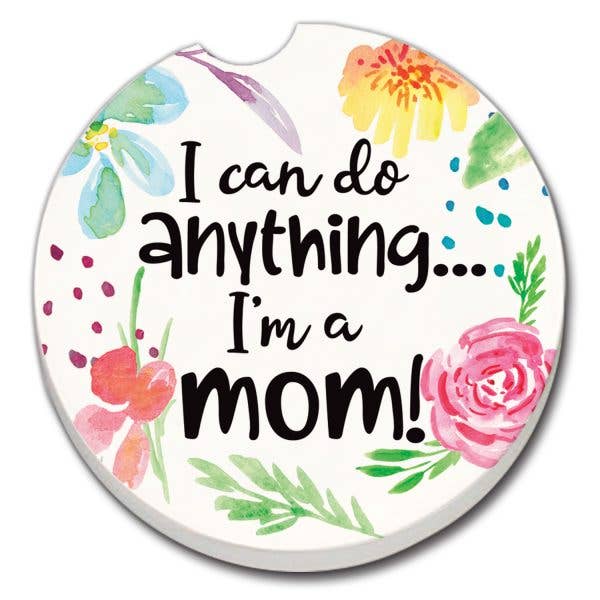 I'm A Mom Absorbent Stone Car Coaster 1 Pk
