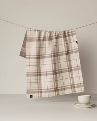 Geometry Oat Plaid Luxe Kitchen Towel