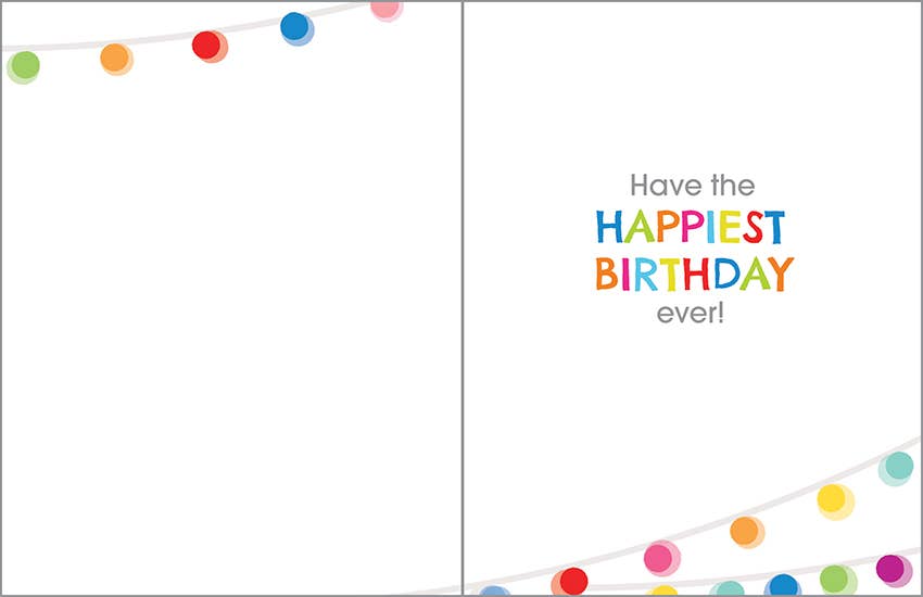 Birthday Greeting Card - Happy Happy Lights