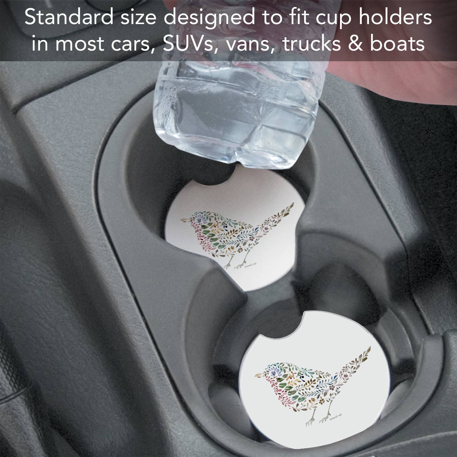 Bird Absorbent Stone Car Coaster 1pk