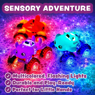 Tub Works Light-Up Monster Truck Bath Toys, 3-Pack
