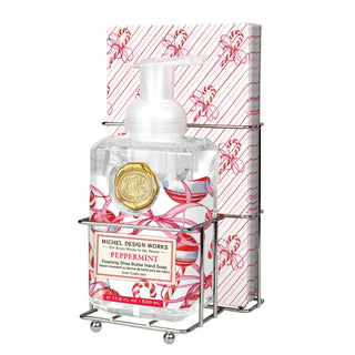 Peppermint Foaming Hand Soap and Napkin Gift Set