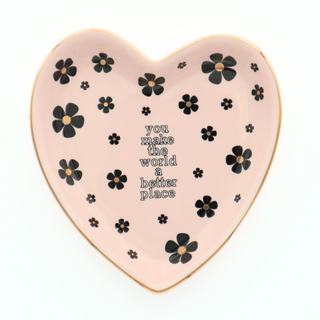 Heart Trinket Tray - You Make The World A Better Place