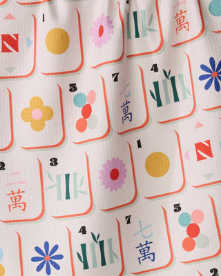 Geometry Tile Toss Mahjong Tea Towel