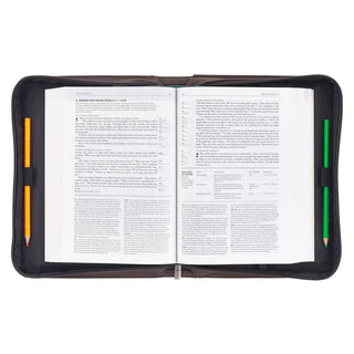 Be Strong & Courageous Portfolio Faux Leather Bible Cover