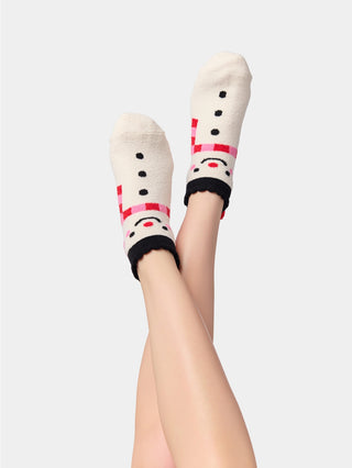 Snowman Home Socks with Rubber Grips