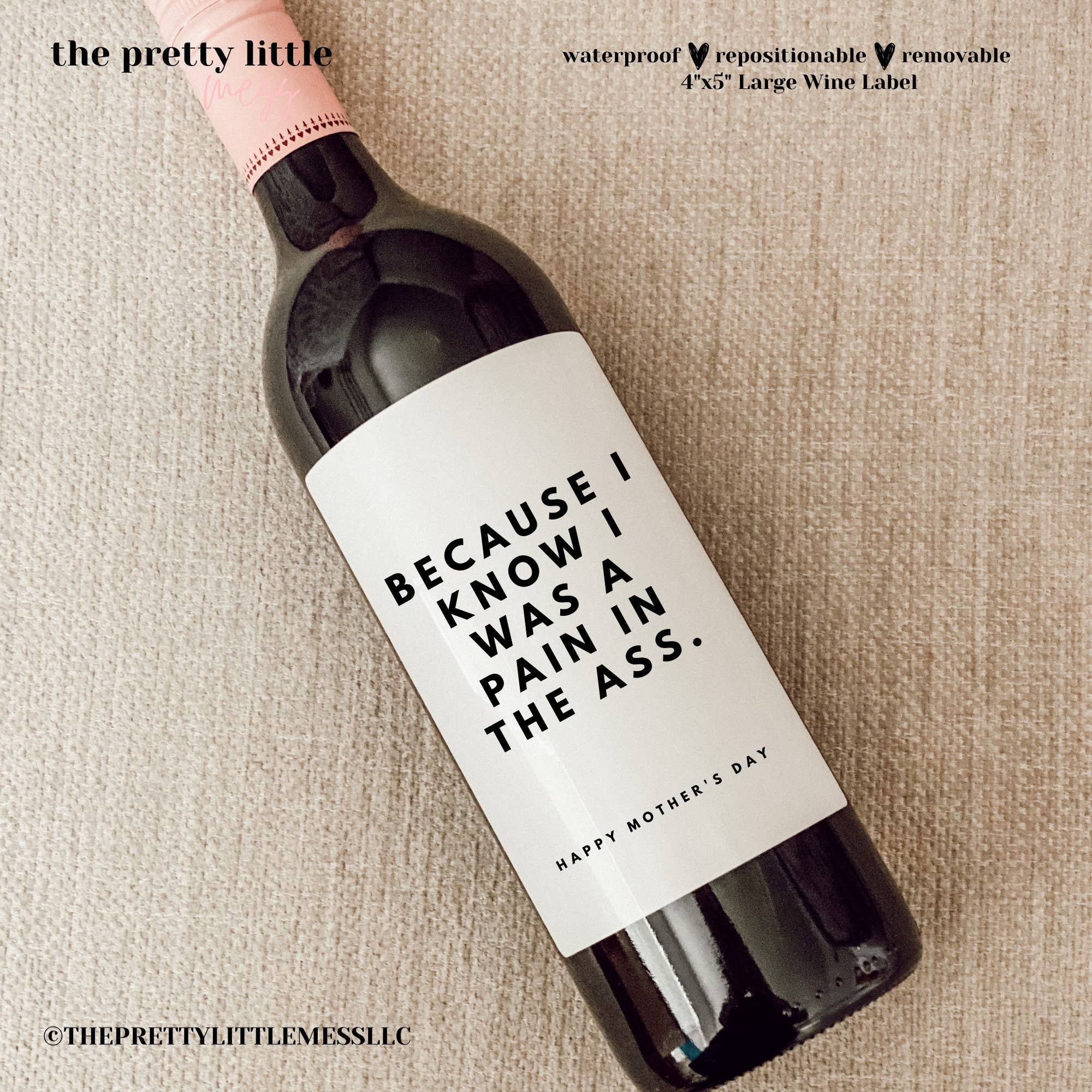 Mother's Day Wine Label