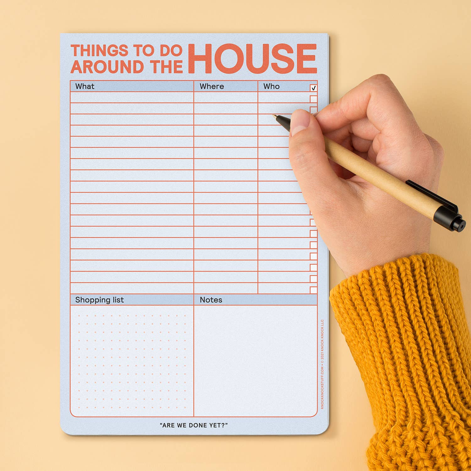 Things to Do Around the House Pad with Magnet (Pastel)