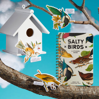 Brass Monkey Salty Birds Sticker Book | Vintage Bird Stickers