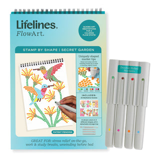 Lifelines FlowArt Stamp-By-Shape Pad - Secret Garden