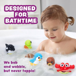 Tub Works Tub Bobbers Watertight Bath Toys, 6-Pack