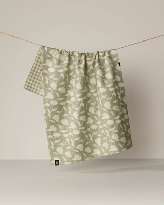 Geometry Sage Blossom Luxe Kitchen Towel