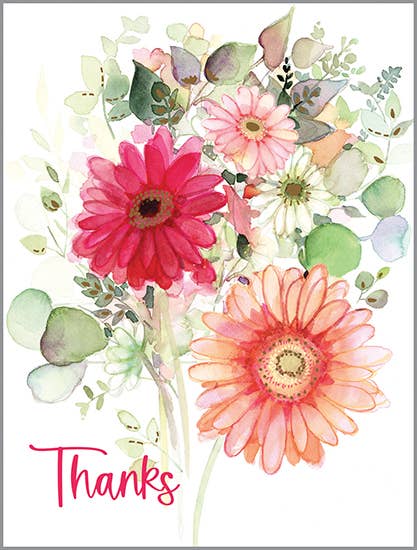 Thank You Card - Gerbera Daisies