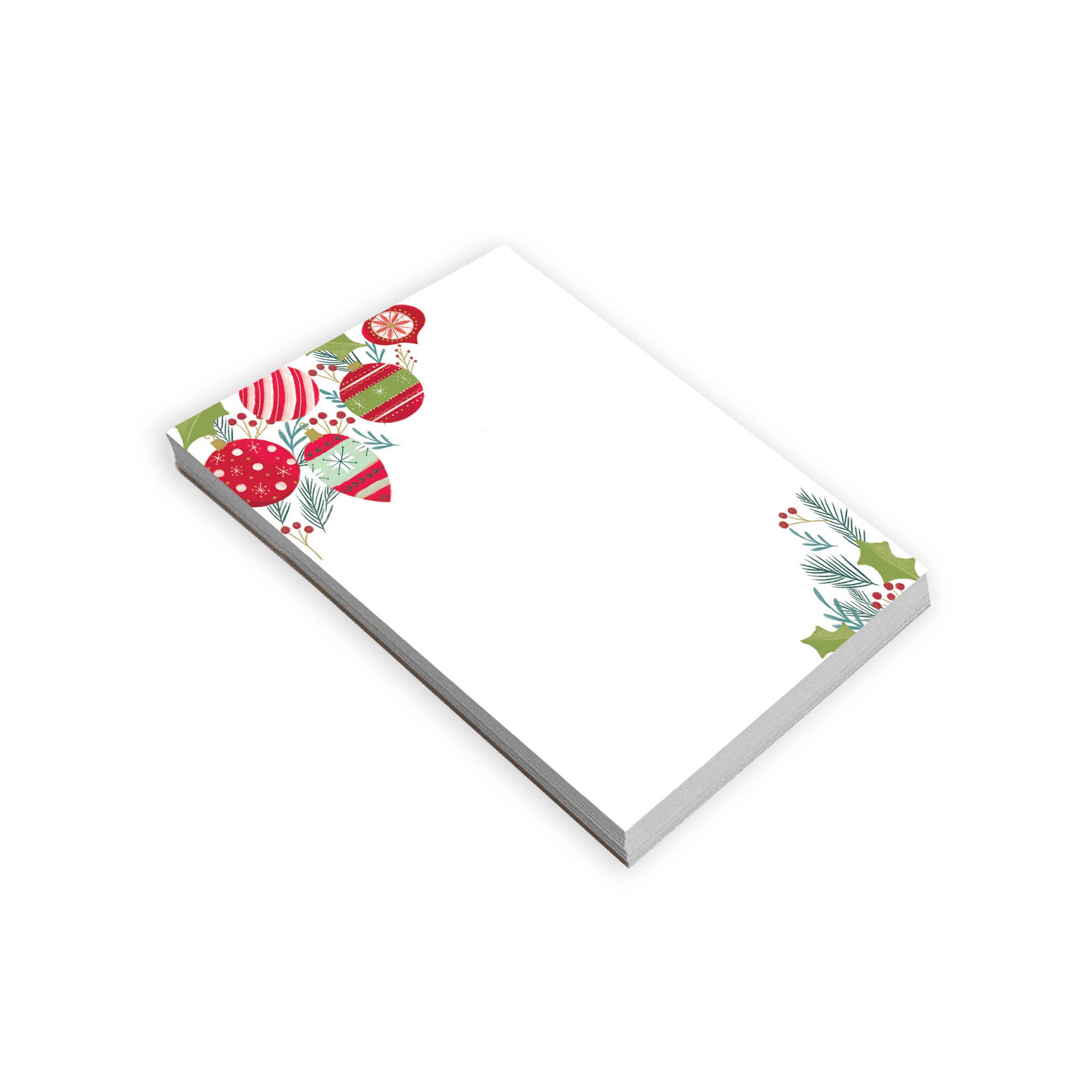 Holiday Memo Pad - Christmastime Ornaments
