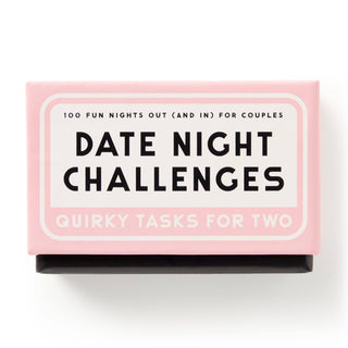 Brass Monkey Date Night Challenges by Chronicle Books — a set of 100 quirky date night prompt cards with space to write about each experience
