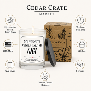 Gigi Candle, Lily & Wild Rose Floral Scent