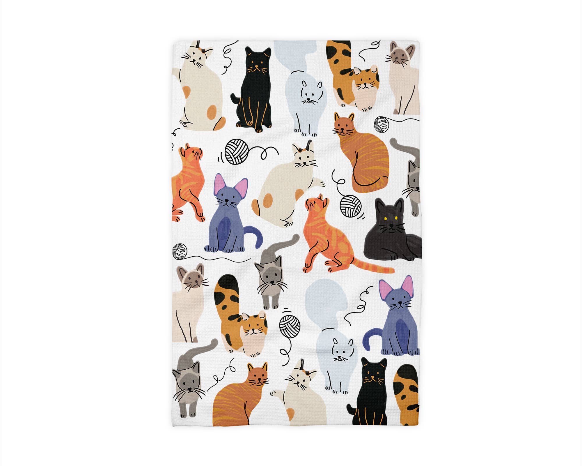 Cat Retro Decor Kitchen Towel