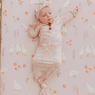 Gigi Goose Print Knit Headband Bow