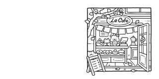 Cozy Café Coloring Book | 40 Café & Bakery Illustrations
