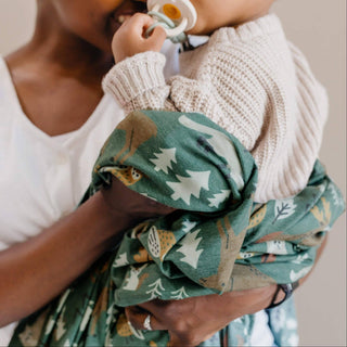 Atwood Woodland Knit Swaddle Blanket