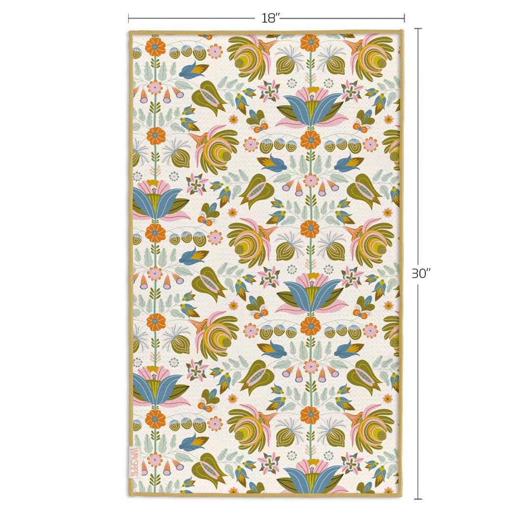 Cottage Floral Microfiber Kitchen Towel