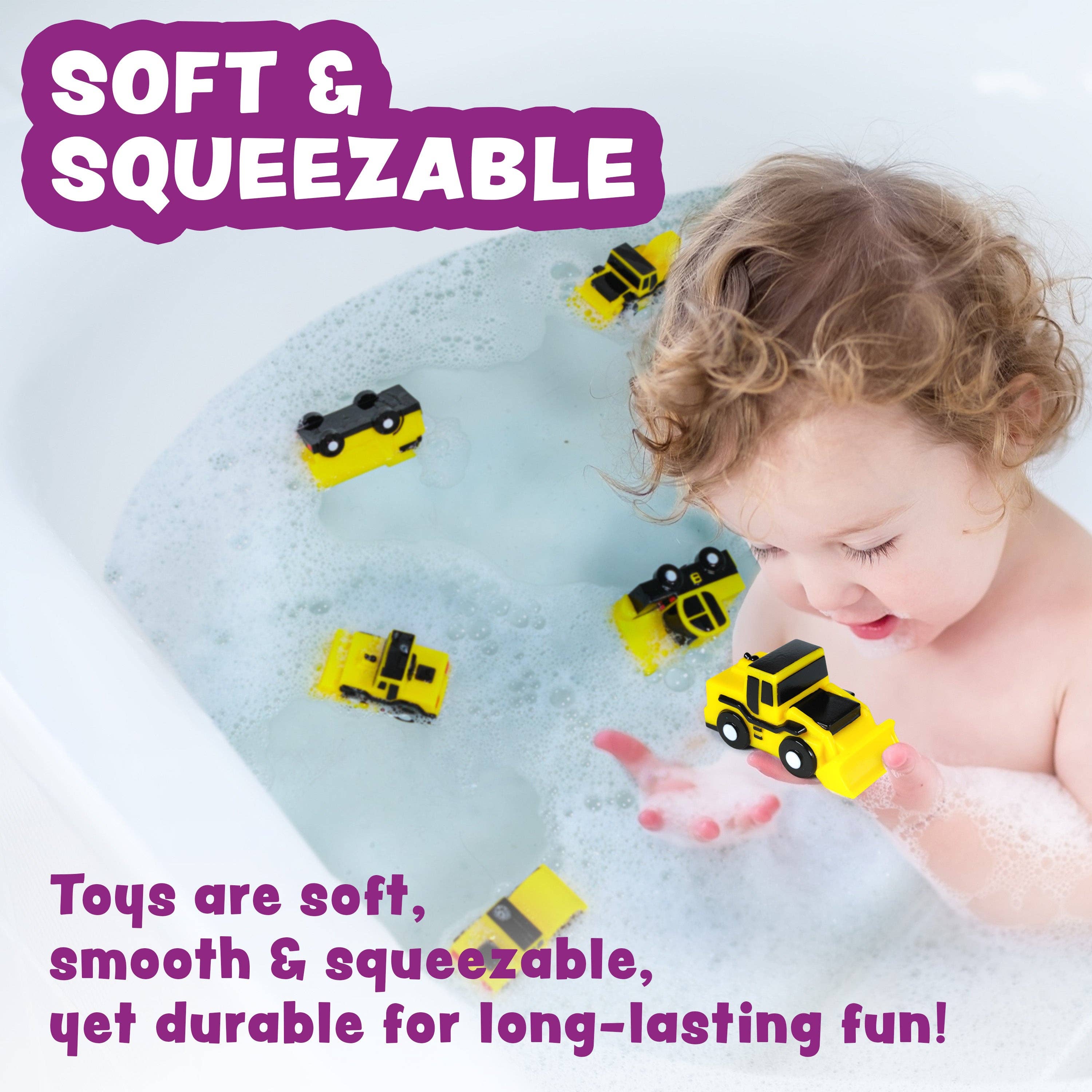 Tub Works® Construction™ Trucks Mold Free Bath Toys