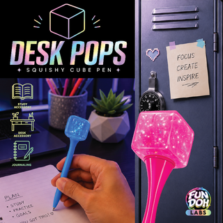 Fun Doh Squishy Cube Toy Pen Assortment - 12/Display