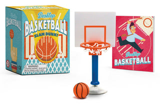 mini desktop basketball game with hoop backboard and basketball